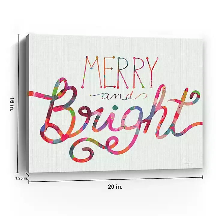 Rainbow Merry and Bright Canvas Art Print