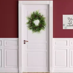 Real Touch Pine and Cedar Jingle Bell Wreath