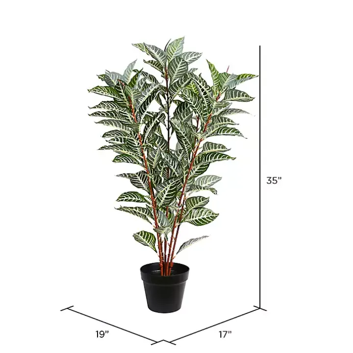 Real Touch Zebra Plant in Nursery Planter