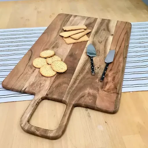 Rectangle Acacia Wood Paddle Handle Board