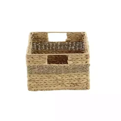 Rectangular Baskets with Metal Handles, Set of 4
