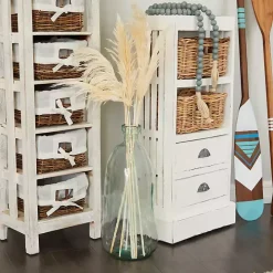 Recycled Glass Clear Aqua Floor Vase