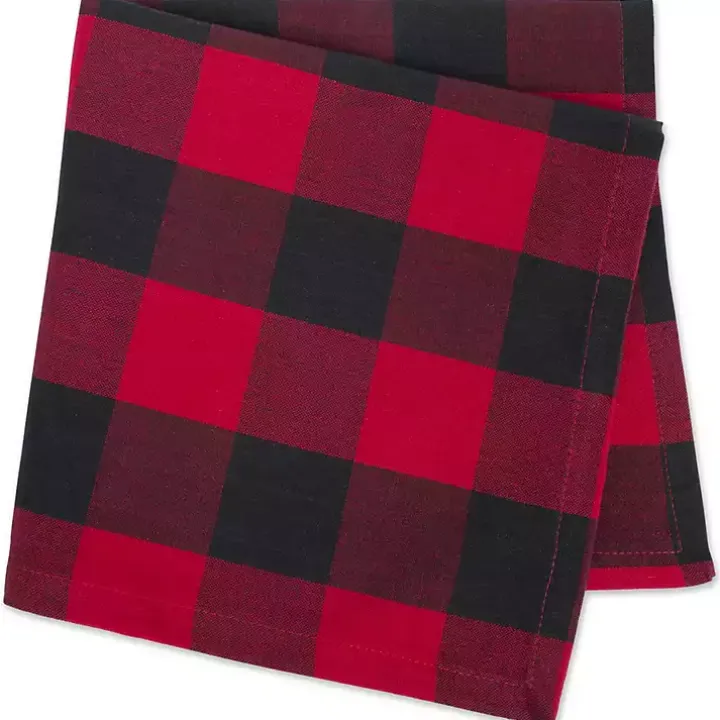 Red & Black Buffalo Check Napkins, Set of 6
