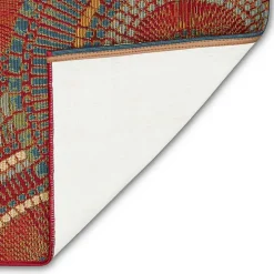 Red & Blue Circles Indoor/Outdoor Rug, 3x4