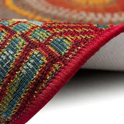 Red & Blue Circles Indoor/Outdoor Rug, 3x4