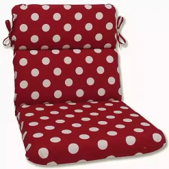 Red & White Polka Dot Chair Cushion