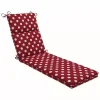 Red & White Polka Dot Outdoor Chaise Cushion