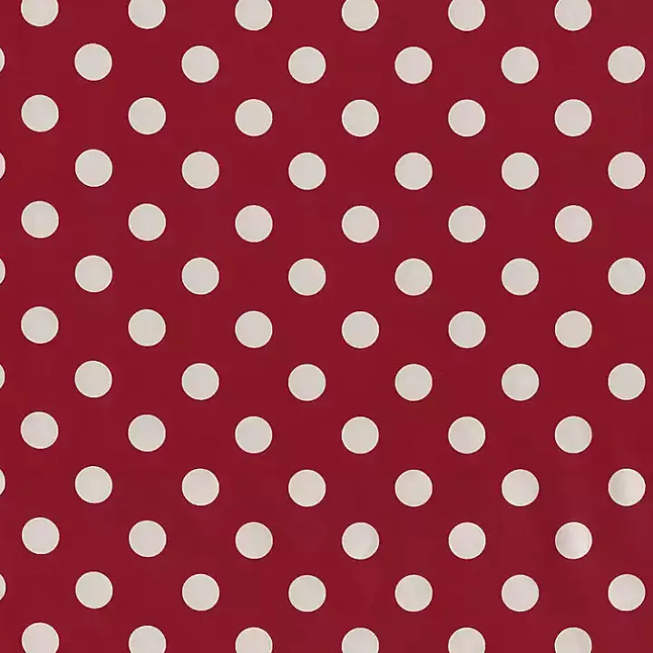 Red & White Polka Dot Outdoor Chaise Cushion