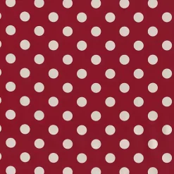 Red & White Polka Dot Tufted Square Cushion Set