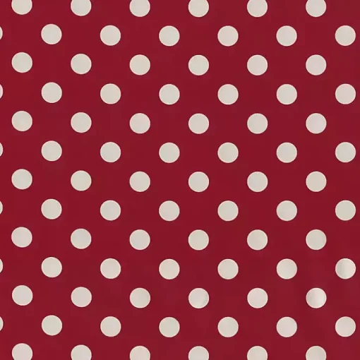 Red & White Polka Dot Tufted Square Cushion Set