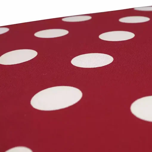 Red & White Polka Dot Tufted Square Cushion Set