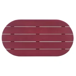 Red Acacia Wood Oval Adirondack Coffee Table