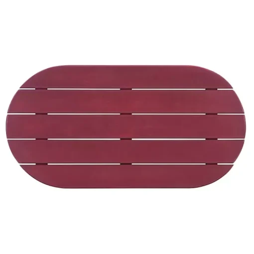 Red Acacia Wood Oval Adirondack Coffee Table
