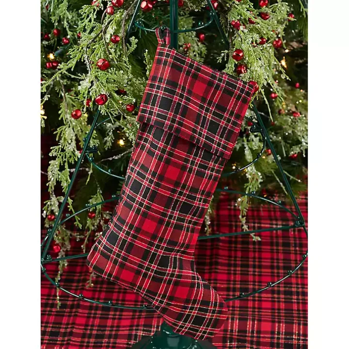 Red and Black Classic Plaid Tree Skirt