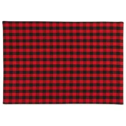 Red and Black Gingham Placemats, Set of 4