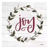 Red and Green Joy Wreath Canvas Art Print