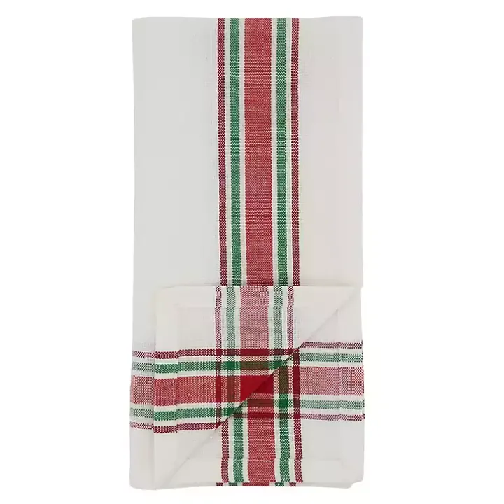 Red and Green Plaid Napkins, Set of 4