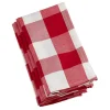Red and White Buffalo Check Napkins, Set of 4