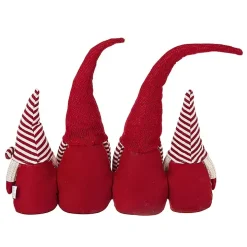 Red and White Plush Gnome Decoration