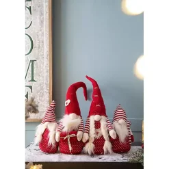Red and White Plush Gnome Decoration