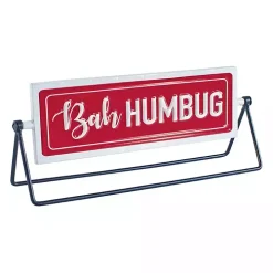 Red and White Reversible Christmas Signs, Set of 2