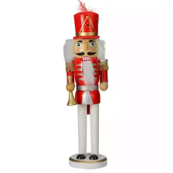 Red and White Wooden Nutcracker