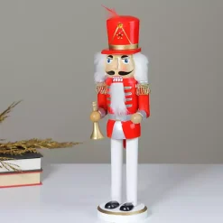 Red and White Wooden Nutcracker