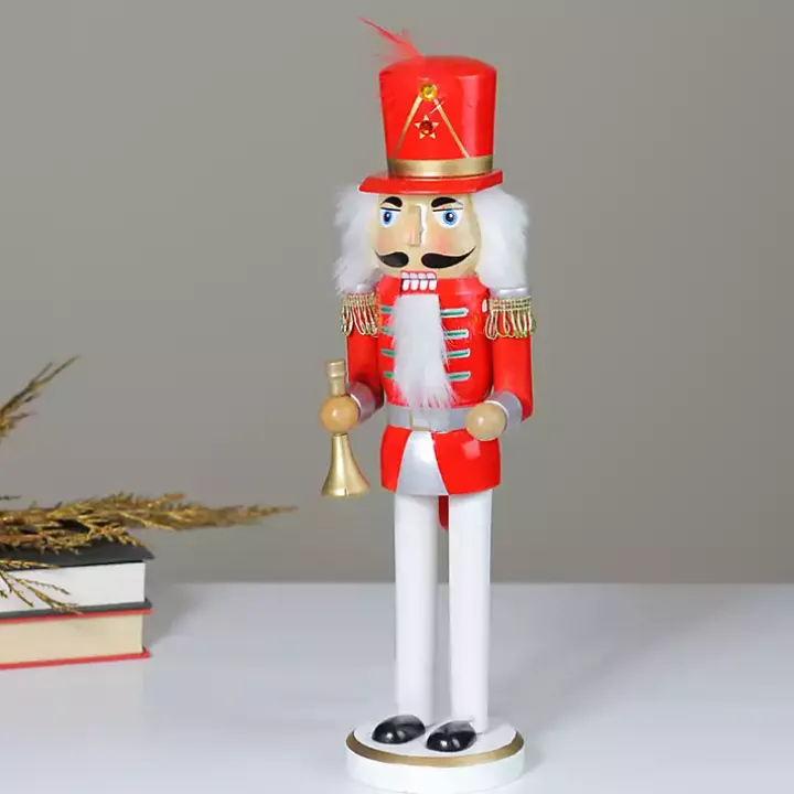 Red and White Wooden Nutcracker