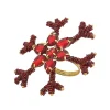 Red Beaded Snowflake Napkin Rings, Set of 4