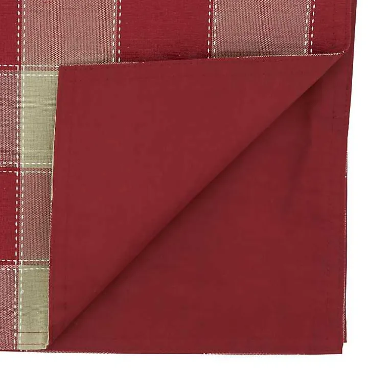 Red Block Plaid Table Runner, 90 in.