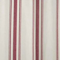 Red Farmhouse Stripe Curtain Panels, Set of 2