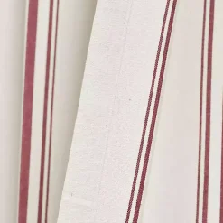 Red Farmhouse Stripe Curtain Panels, Set of 2