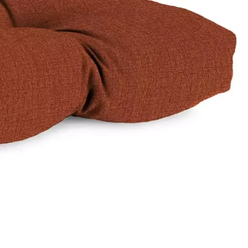 Red French Edge Outdoor Wicker Settee Cushion
