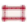 Red Jaquard Plaid Reversible Placemats, Set of 6