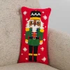 Red Jolly Nutcracker Mini Pillow