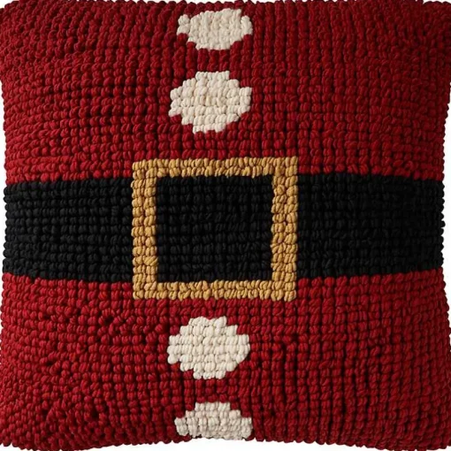 Red Knit Santa Belt Pillow