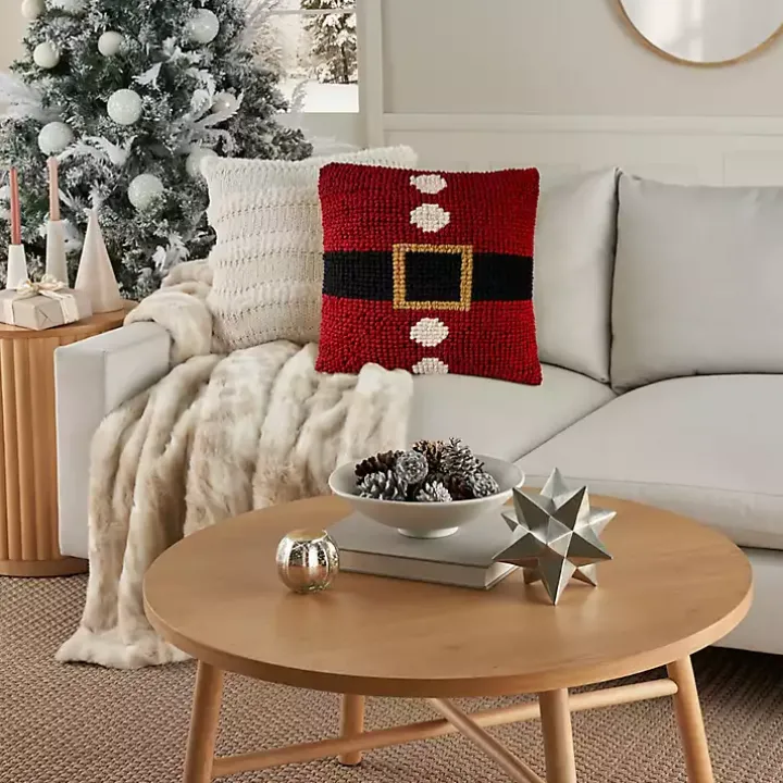Red Knit Santa Belt Pillow