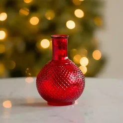 Red Mercury Glass Vase