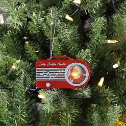 Red Mini Radio LED Christmas Ornament