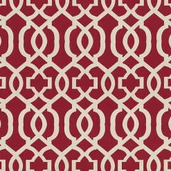 Red New Geometric Outdoor Pillows, Set of 2