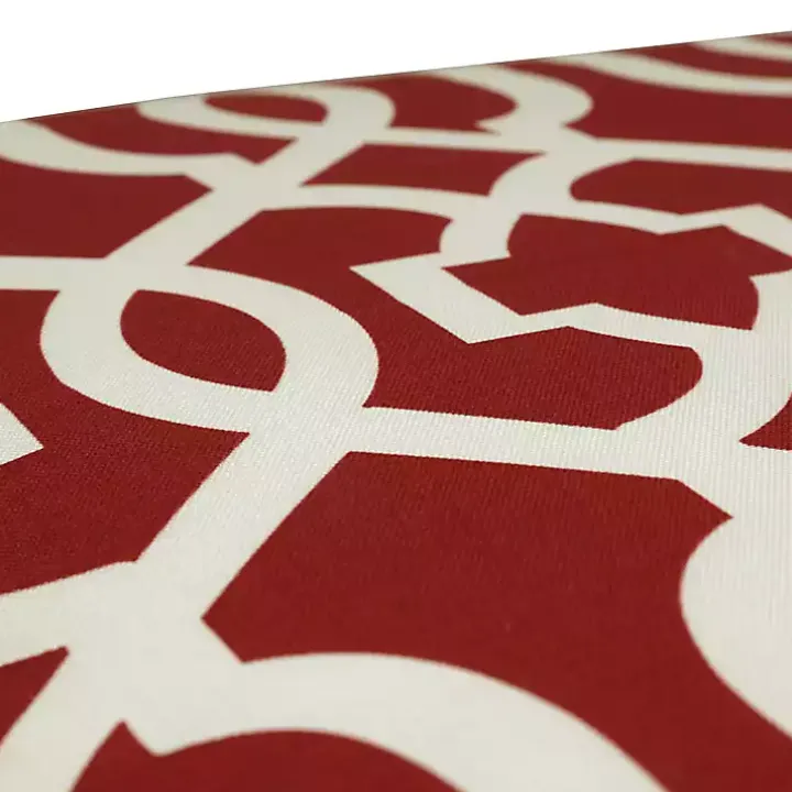 Red New Geometric Outdoor Bench Cushion