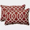 Red New Geometric 2-pc. Large Lumbar Pillow Set