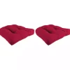 Red Pompei Wicker Seat Outdoor Cushion, Set of 2