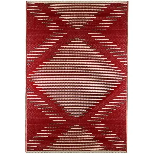 Red Primitive Arrow Outdoor Area Rug, 4x6