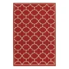 Red Quatrefoil Jenn Outdoor Rug, 5x7