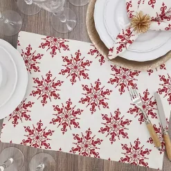 Red Snowflake Christmas Placemats, Set of 4