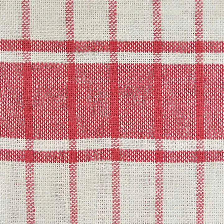 Red Stripe Kitchen Towels, Set of 8