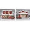 Red Truck Christmas Canvas Art Prints, Set of 2