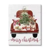 Red Truck Merry Christmas Canvas Art Print