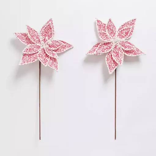 Red Tweed Magnolia Picks, Set of 2